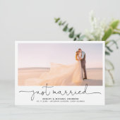 Net Getrouwd Weggelopen Trouwen 4 Foto Ontvangst A Kaart (Staand voorkant)