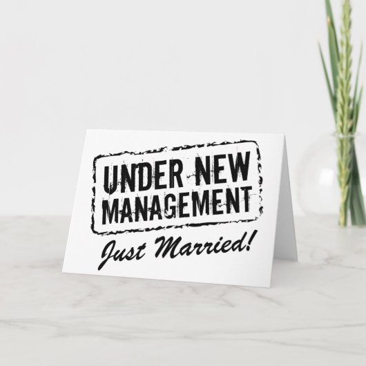 Net getrouwd wenskaarten | Onder nieuw management Aankondiging (Voorkant)