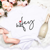 Net getrouwd Wifey Modern Elegant eenvoudig script T-shirt