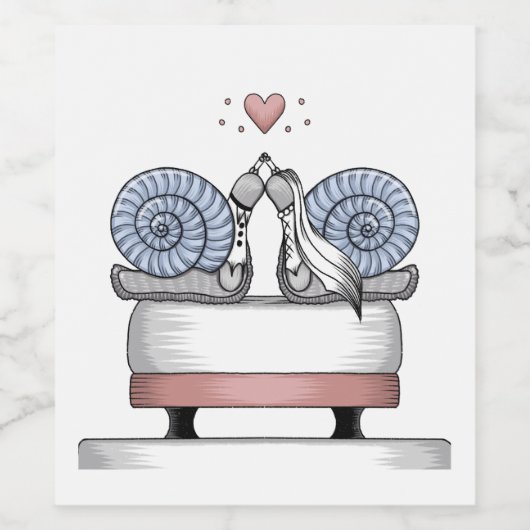 Net getrouwd wijn etiket (Enkel label)