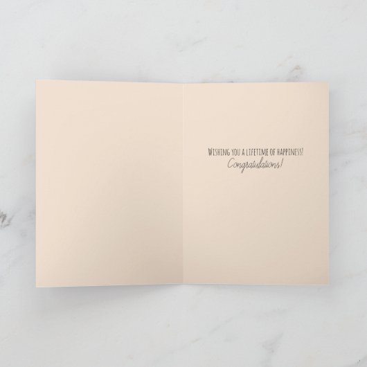 Net getrouwd  Wildflower bruiloft Boho Kaart (Binnen)