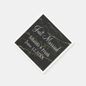 Net Getrouwd Zwart en Goed Marmer Servet (Hoek)