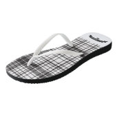Net getrouwd zwart en wit plaid teenslippers (Schuin)
