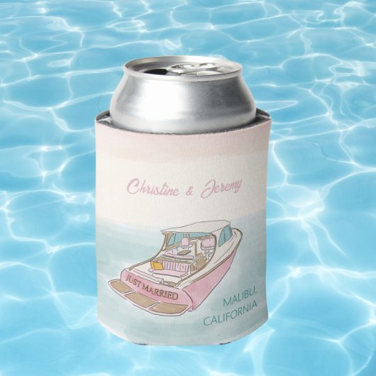 Net getrouwde boot voor bruiloft blikjeskoeler