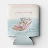 Net getrouwde boot voor bruiloft blikjeskoeler (Achterkant)