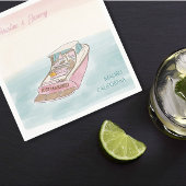 Net getrouwde boot voor bruiloft servet