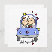 Net Getrouwde Bruid En Bruidegom T-shirts en Cadea Aankondiging (Voorkant / Achterkant)