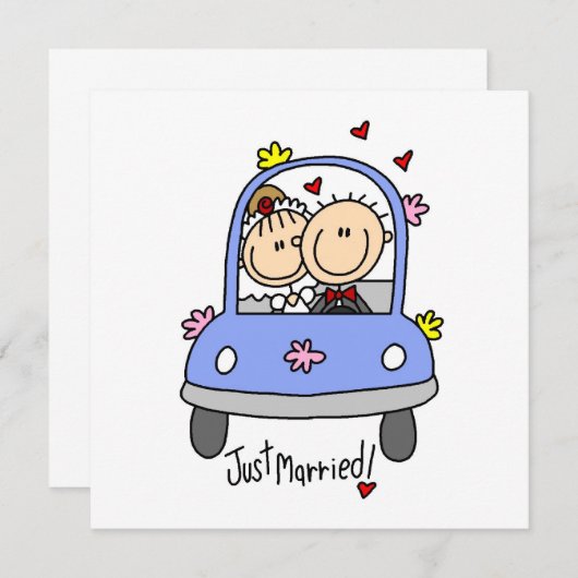 Net Getrouwde Bruid En Bruidegom T-shirts en Cadea Aankondiging (Voorkant / Achterkant)