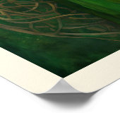 Net gewekt Groene Gown Keltische Knoop Vrouwen Poster (Hoek)