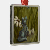 Net Hatched Metalen Ornament (Rechts)
