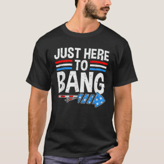 NET HIER OM Vuurwerk te KNALLEN Viering 4 jul T-shirt
