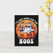 Net hier voor de Boos Ghost Funny Mannen Vrouwen H Kaart (Gele Bloem)