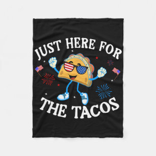 Net hier voor de Tacos Sungles Funny 4th of July Fleece Deken