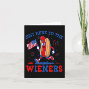 Net hier voor de Wieners Funny Hot Dog 4th of Jul Kaart