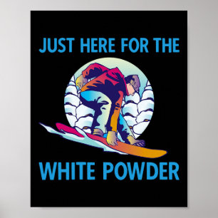 Net hier voor de witte poeder retro jaren 90 jaren poster