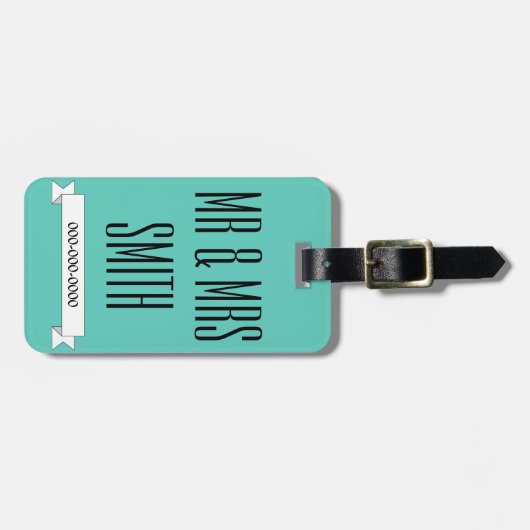 Net huwelijkshuwelijksbruin Bagagelabel Gift (Voorkant horizontaal)