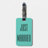 Net huwelijkshuwelijksbruin Bagagelabel Gift (Achterkant verticaal)