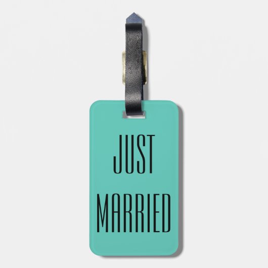 Net huwelijkshuwelijksbruin Bagagelabel Gift (Achterkant verticaal)