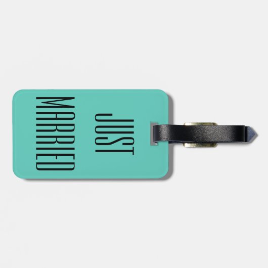 Net huwelijkshuwelijksbruin Bagagelabel Gift (Achterkant horizontaal)