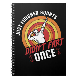Net klaar squats deed niet snel een keer shirt notitieboek