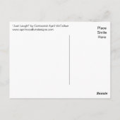 NET LAUGH! Briefkaart van April McCallum (Achterkant)