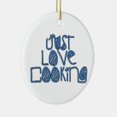 Net Love Cooking Keramisch Ornament (Rechts)