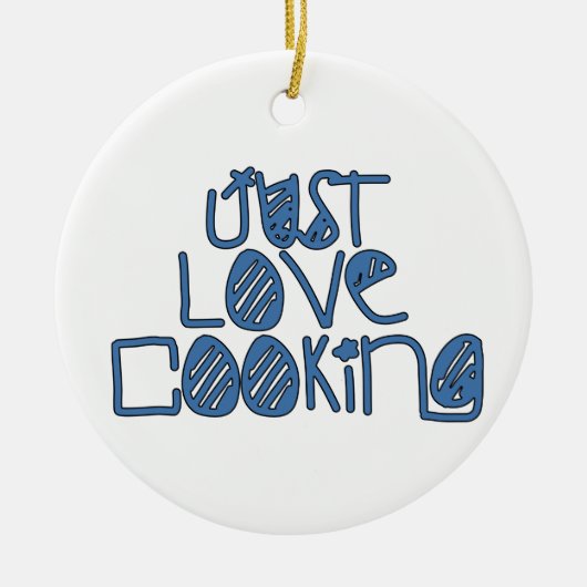 Net Love Cooking Keramisch Ornament (Voorkant)