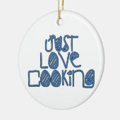 Net Love Cooking Keramisch Ornament (Links)
