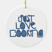 Net Love Cooking Keramisch Ornament (Achterkant)