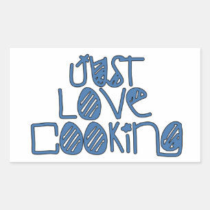 Net Love Cooking Rechthoekige Sticker