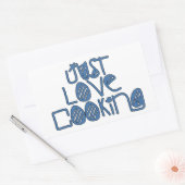 Net Love Cooking Rechthoekige Sticker (Envelop)