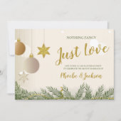 Net Love Holiday Weddenschap Elopement Party Kaart (Voorkant)
