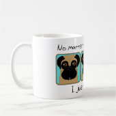 Net Love Pugs Quote en Funny Pugs die rondkijken Koffiemok (Links)