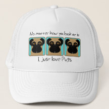 Net Love Pugs Quote en Funny Pugs die rondkijken