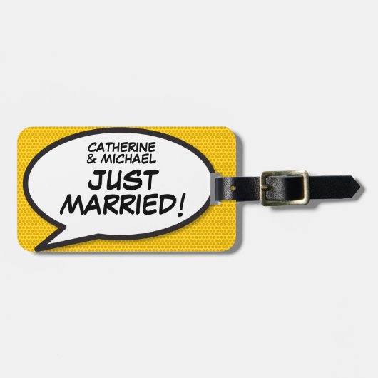 NET MARRIED Fun Modern Bagagelabel (Voorkant horizontaal)