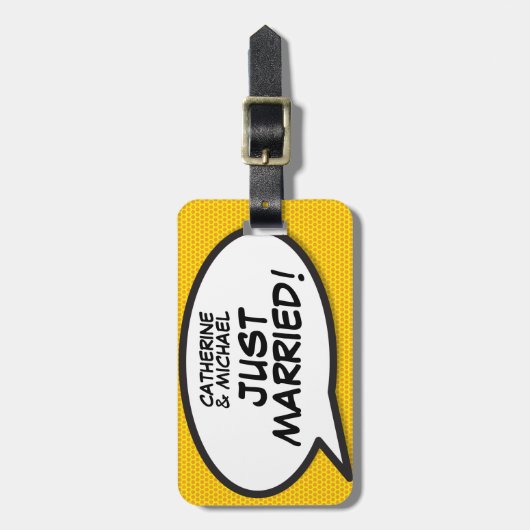 NET MARRIED Fun Modern Bagagelabel (Voorkant verticaal)