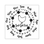 Net met lege kippen Kartonnen doosdatum Stempel (Afrduk)