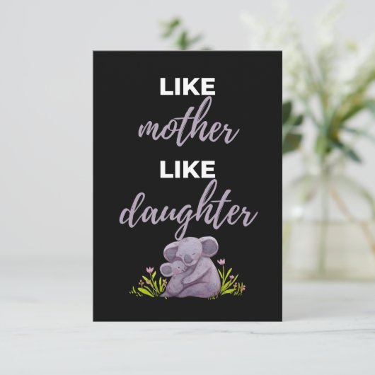 Net Moeder Net Dochter Bedankkaart (Staand voorkant)