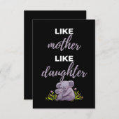 Net Moeder Net Dochter Bedankkaart (Voorkant / Achterkant)