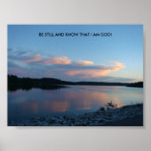 Net na zonsondergang op het meer, BE S... Poster (Voorkant)