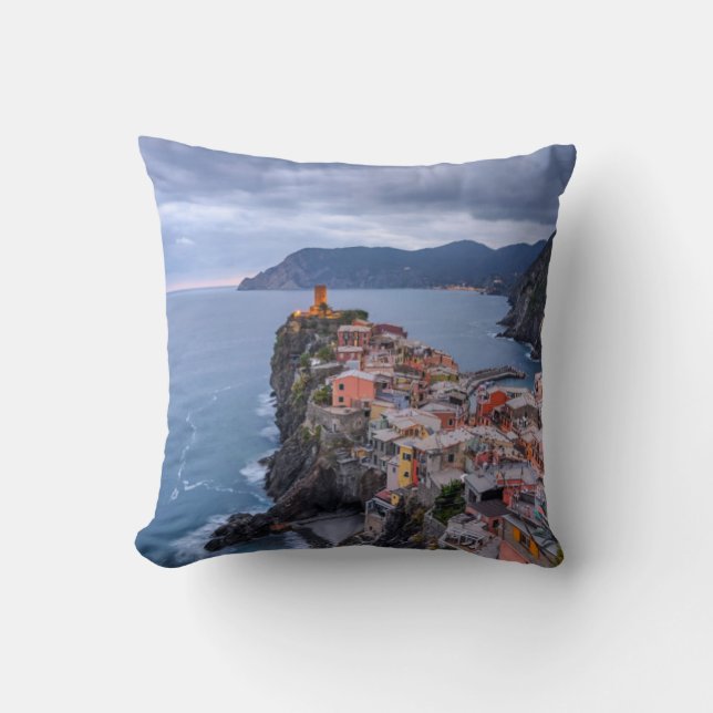 Net na zonsondergang | Vernazza, Cinque Terre, Ita Kussen (Voorkant)