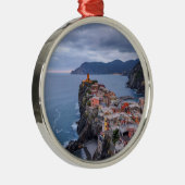 Net na zonsondergang | Vernazza, Cinque Terre, Ita Metalen Ornament (Rechts)