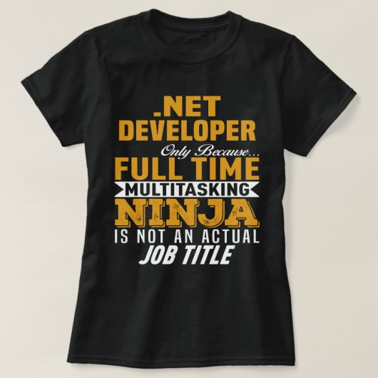 .Net Ontwikkelaar T-shirt (Design voorkant)