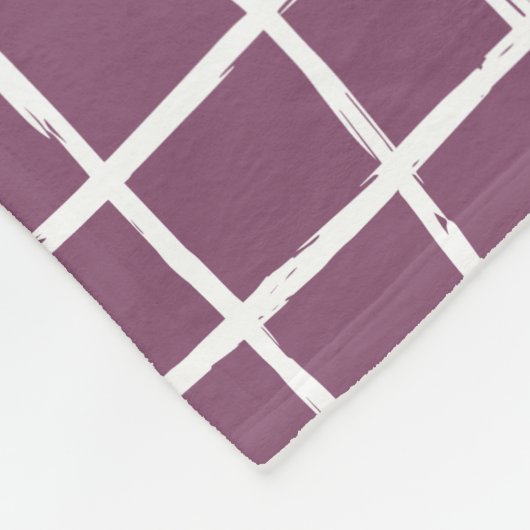 Net paars wit 12 foto modern minimaal abstract fleece deken (Hoek)