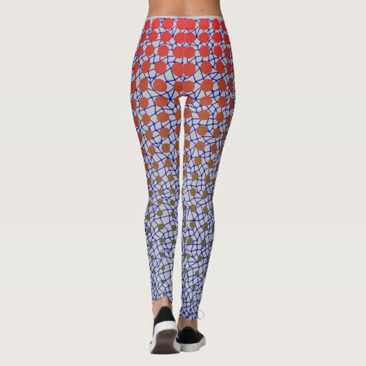 Net Patroon 10.blue.wx4 Lgrey BG Leggings (Achterkant)