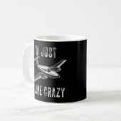Net Plane Crazy - Vliegtuigen piloten K Koffiemok (Voorkant links)