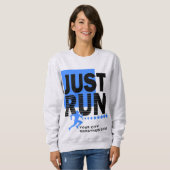 Net Run Blue Marathon Runner Track Race Vrouwen Trui (Voorkant volledig)