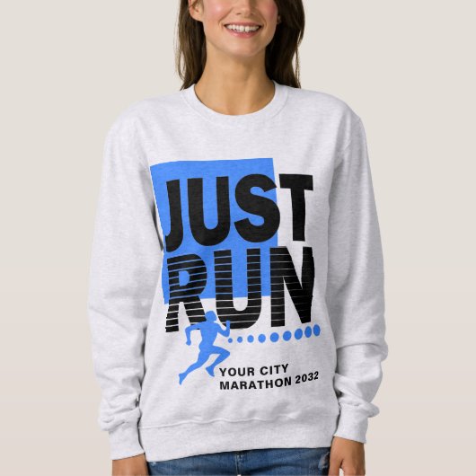 Net Run Blue Marathon Runner Track Race Vrouwen Trui (Voorkant)