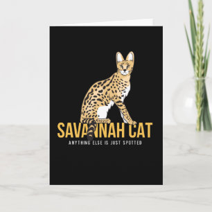 Net Spoted Savannah Cat Kitten Kaart