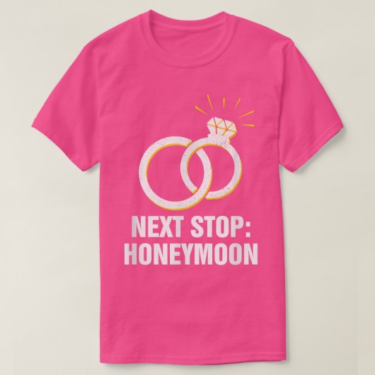 Net Stop Honeymoon Huwelijksfeest Echtgenoot En Ec T-shirt (Design voorkant)